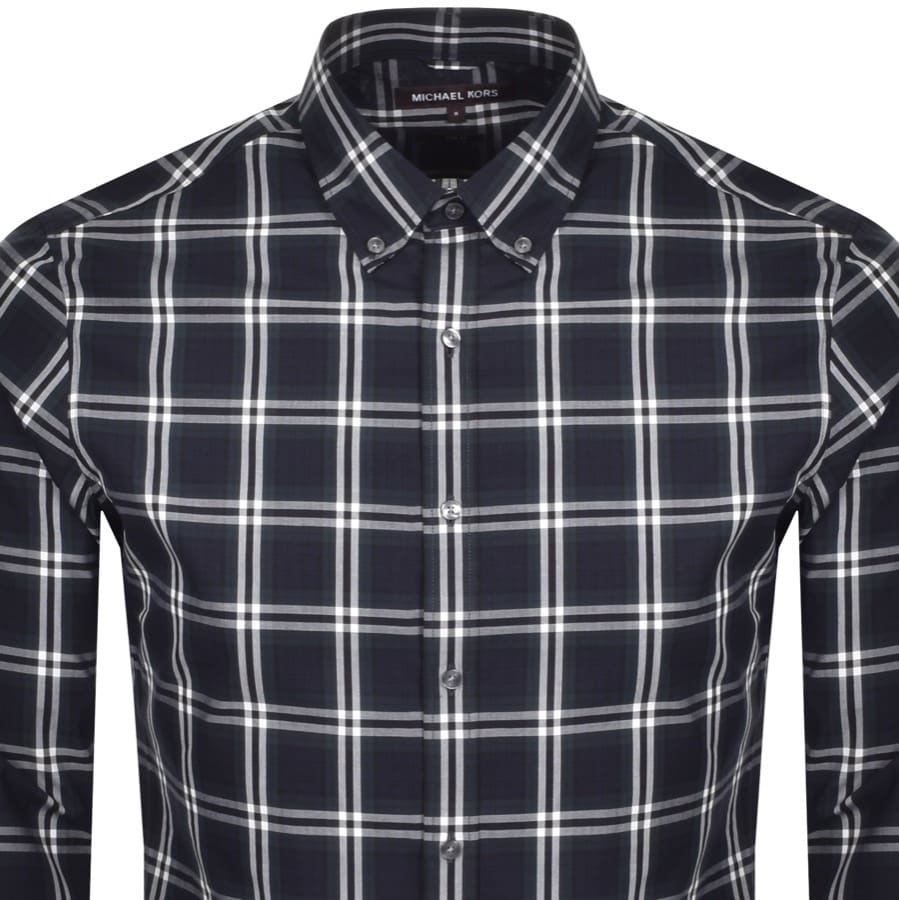 Alternative Image for ProductMichael Kors Long Sleeved Slim Fit Shirt Navy2